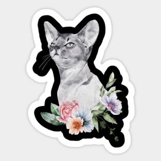 Floral Wild Cat Animal Spirit Costume Cute Wildlife Rescue Sticker